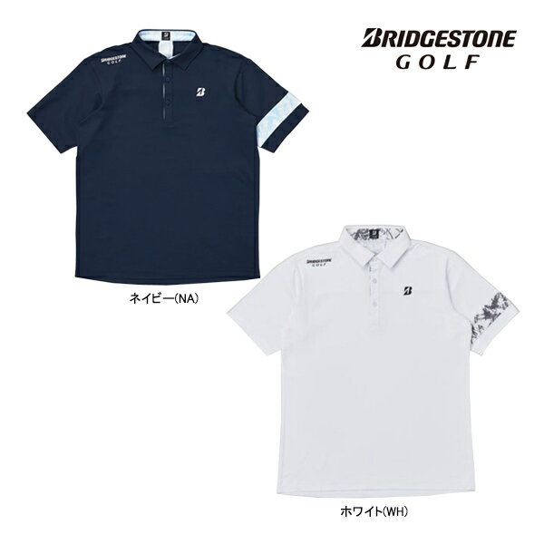 先行予約 ブリヂストン ゴルフ 26年春夏ウエア 新作 メンズ 半袖シャツ IGM12A ゴルフウェア BRIDGESTONE GOLF BS プリント シンプル 半袖 冷感 ストレッチ
