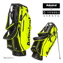 アドミラル ゴルフ スタンドキャディバッグ ベゼルコラボ ADMG3ACB ADMIRAL GOLF SB VESSEL 9型 スポーツ ライム グリーン 目立...