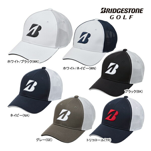 Rakuten - ブリヂストン ゴルフ プロモデル キャップハーフメッシュ CPG25D 帽子 キャップ 日よけ 日焼け対策 通気性 デザイン BRIDGESTONE GOLF CAP 26ET