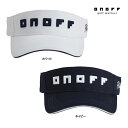 オノフ ゴルフ サンバイザー ベーシック カジュアル YOK0325 ONOFF GOLF 帽子 フリー 日常 配色 ステッチ 吸汗速乾 ネイビー ホワイト S...