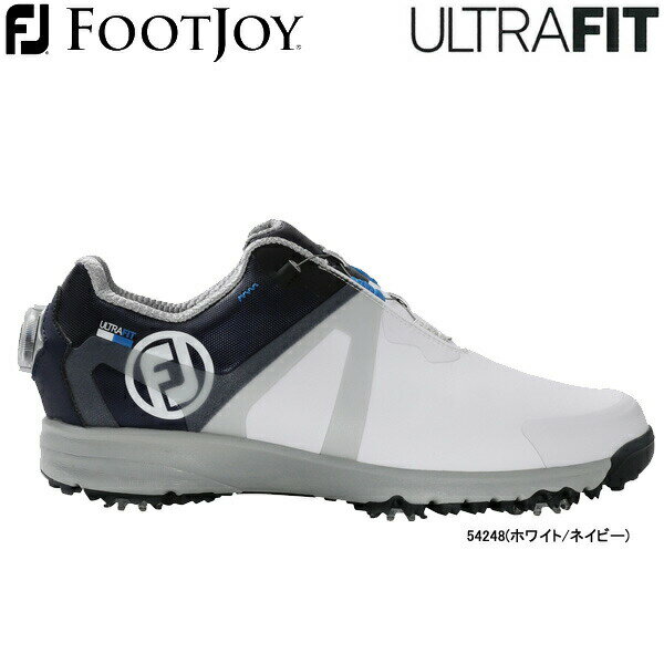 【21年モデル】フットジョイ ゴルフシューズ FJ ウルトラフィット XW ボア (Men's) 54248 (ホワイト/ネイビー) 横幅(ウィズ)/XW FOOTJOY ULTRA FIT XW BOA