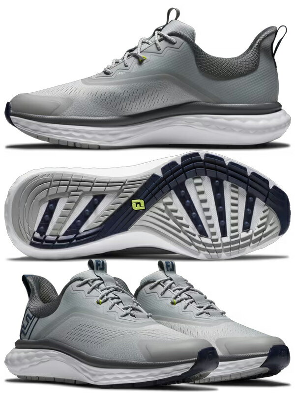 フットジョイ ゴルフ メンズ シューズ クオンタム LACED 56991 グレー/ホワイト 横幅(ウィズ)W FOOTJOY GOLF Quantum Wide 靴 スポーツ スニーカー 25ET 10PT