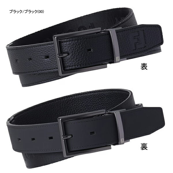 フットジョイ ゴルフ ベルト FA25ACRBT MENS リバーシブル ベルト FOOTJOY GOLF REVERSIBLE BELT 2way 表裏 ブラック ホワイト ネイビー 26ET