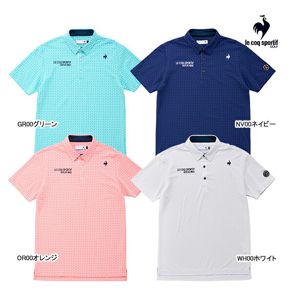 ルコック ゴルフ メンズ 小柄ジャガード半袖シャツ QGMXJA07 le coq sportif GOLF