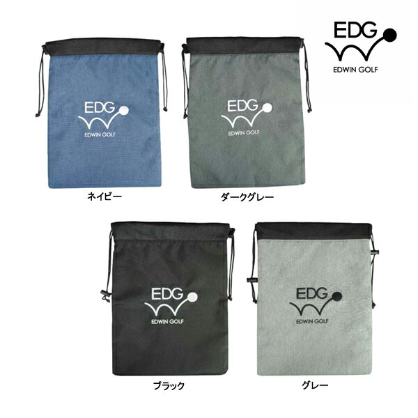 エドウィンゴルフ EDSC-3485 シューズケース 小物入れ 着替え入れ 収納 整理 普段使い EDWIN GOLF SHOES BAG 25ET