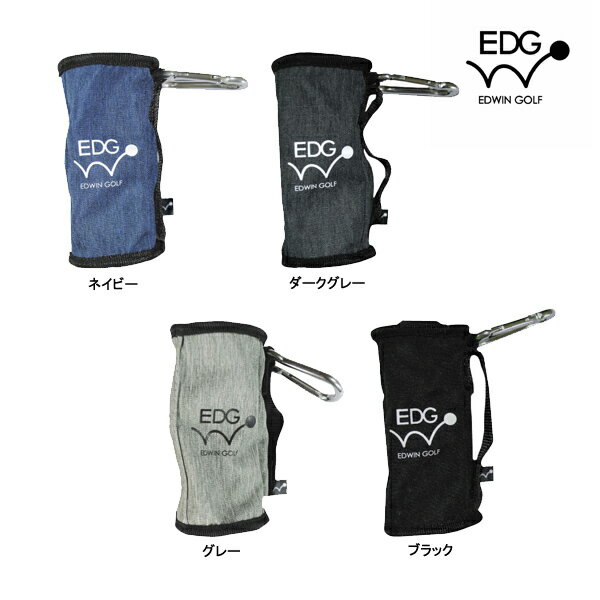 【エントリーで更にポイント3倍中】エドウィンゴルフ EDSC-3486 ボールホルダー ボール 片手 出し入れ フック付き ティー用 ベルト EDWIN GOLF BALL HOLDER 25ET