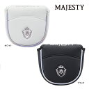 マジェスティ ゴルフ ウルトラ スムース ヘッドカバー マレット型バター用 BHC3425 ホワイト ブラック PT PC MAJESTY GOLF ULTRA SMOOTH Head Cover Putter 24ET(4)