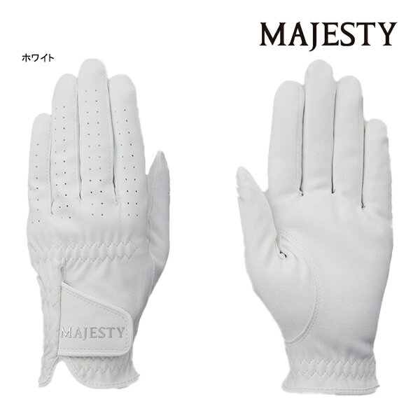 マジェスティ ゴルフ レディース グローブ GL6301 両手用 女性用 全天候 ホワイト MAJESTY GOLF Premium Synthetic Leather Glove 18 19 20 21 cm 軽量 25ET YPP