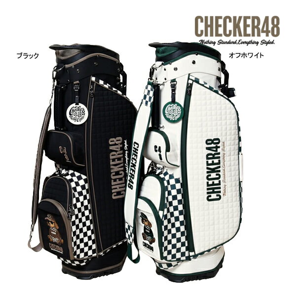 Candy Bag - チェッカーフォーティエイト ゴルフ キャディバッグ Checker48 GOLF CADDIE BAG ラウンド キャディー チェッカー 保冷温 マグネット ポケット 刺繍 撥水 26ET