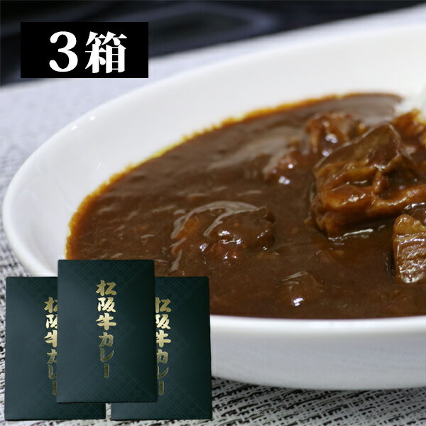 松阪牛レトルトカレー 3食セット 3箱 ビーフカレー 辛口 牛肉 ギフト 贈り物 高級 お歳暮 JAご当地カレーナンバーワン決定戦 東日本1位 25ET FUST