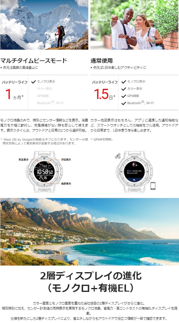 ♪【19年モデル】カシオ プロトレック スマート WSD-F30 GPS・カラー地図機能搭載 アウトドアウォッチ PRO TREK Smart CASIO