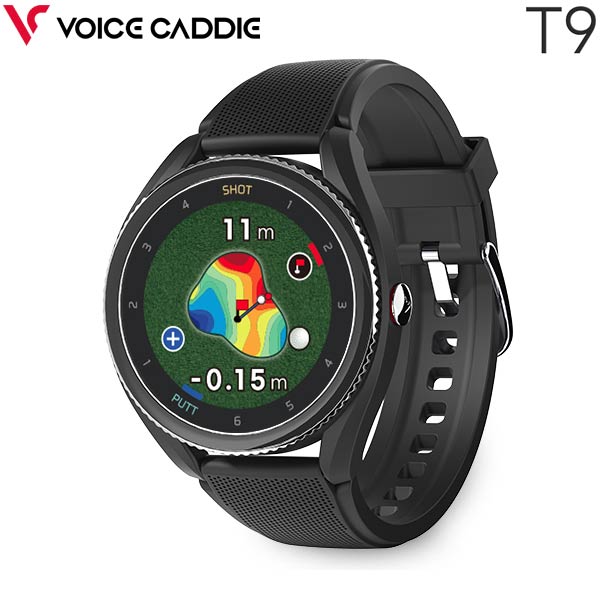 【22年モデル】ボイスキャディ T9 ゴルフ距離計測器 (ブラック) ウォッチ型GPS距離計 VOICE CADDIE LPGA公式距離計測器 GOLFのサムネイル