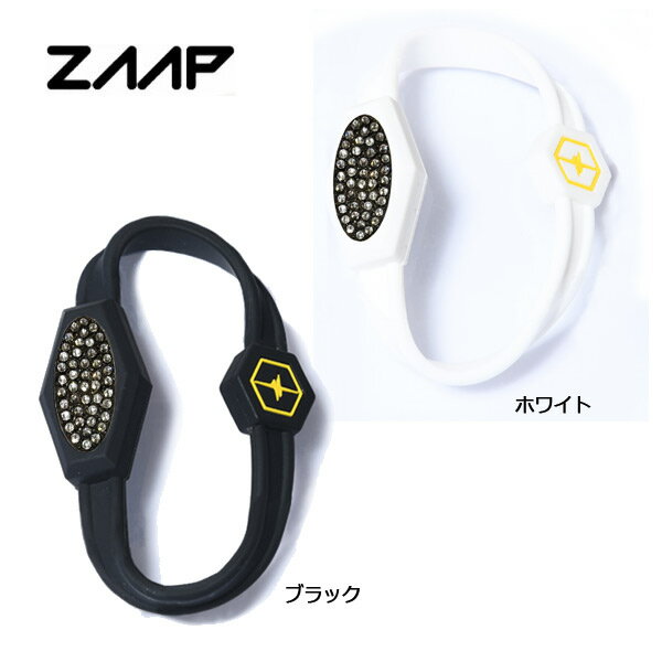 【23年継続モデル】ZAAP ザップ プレミアムブレス-SV　ブラック×クリスタル 電磁波防止 シリコンブレスレット ZAAP 1