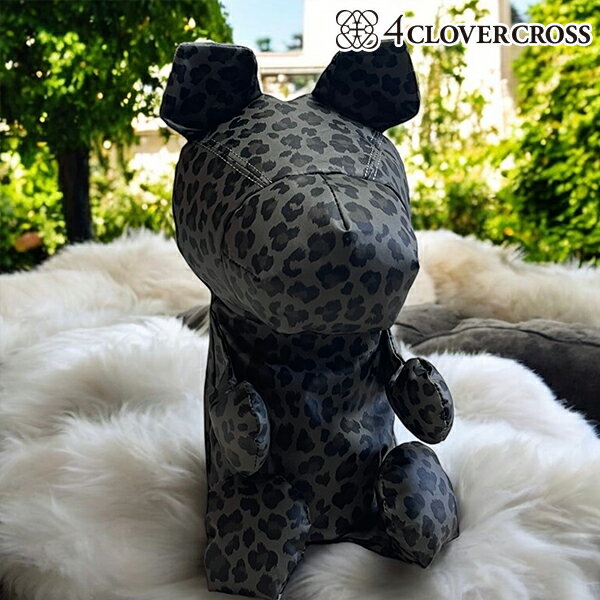 4クローバークロス パンドル ヘッドカバー【 レオパード ダークグレー［防水生地］カスタマイズ商品 ma..