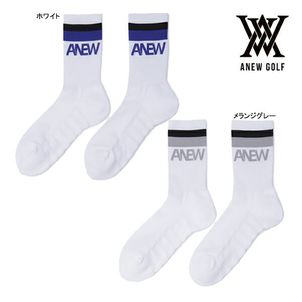 ♪【24年モデル】アニューゴルフ AGEUMSC03 メンズブロックソックス ANEW GOLF (M) BLOCK SOCKS