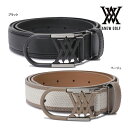 アニュー ゴルフ レディース ベルト AGEUWBT01 ウィメンズ ラウンドバックル ANEW GOLF (W) ROUND BUCKLE BELT 牛革 ブ...