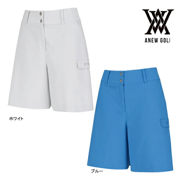 アニュー ゴルフ レディースウェア ハーフパンツ AGFFWHP50 ウィメンズ FA バックプリーツ ANEW GOLF ラウンド ウエア 韓国 ズボン Aライン スポーティー 25WT