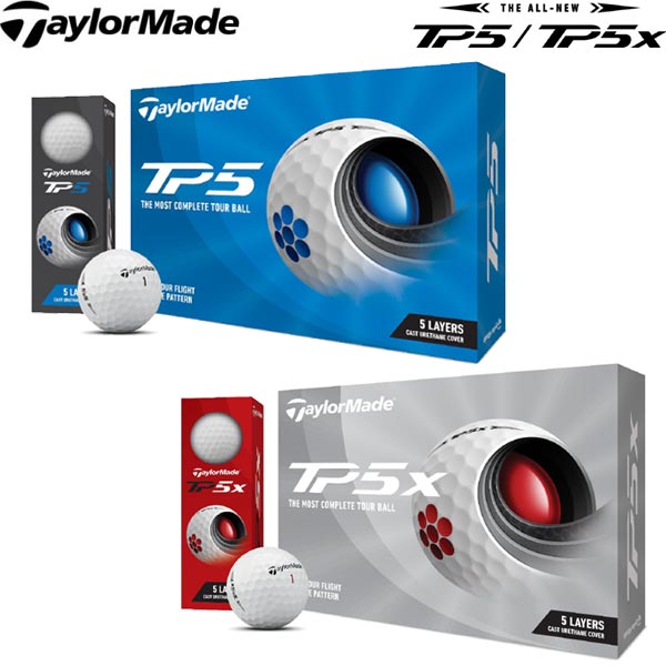 ◎テーラーメイド ゴルフボール TP5 / TP5x (ホワイト) 1ダース(12球) TaylorMade ティーピーファイブ エックス