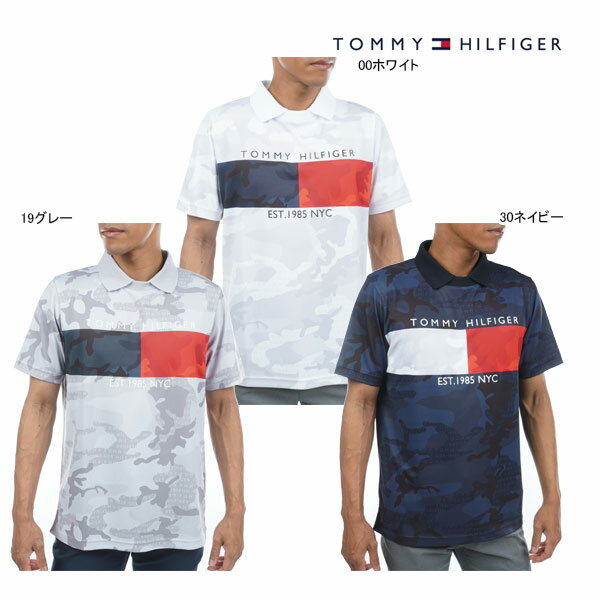 ★【2023 S/S】トミーヒルフィガー ゴルフ メンズ カモフラージュクルーネック ポロシャツ THMA313 (Men's) TOMMY HILFIGER GOLF