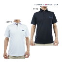 ♪【2024 S/S】トミーヒルフィガー ゴルフ THMA413 メンズ 凸凹ロゴジャガード 半袖シャツ TOMMY HILFIGER GOLF