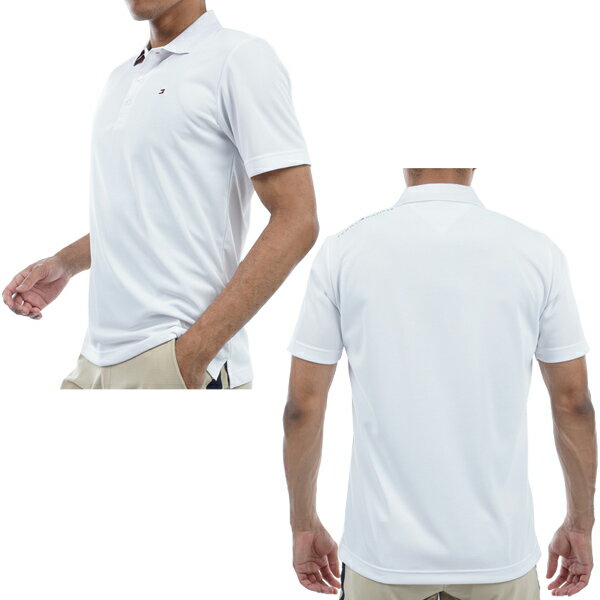 トミーヒルフィガー ゴルフ メンズ ポロシャツ THMA423 ベーシックフラッグ TOMMY HILFIGER GOLF 半袖 トップス ホワイト ネイビー ブラック 25W ASR