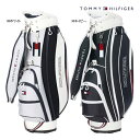 トミーヒルフィガー ゴルフ キャディバッグ THMG4SC4 カート アーチロゴ TOMMY HILFIGER GOLF ホワイト ネイビー 9型 4分割 CB...