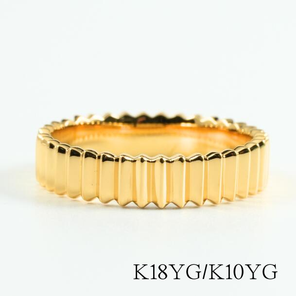 K18YG・K10YG 地金リング エタニティリング【送料無料】【代引手数料無料】【品質保証書】ゴールド イ..