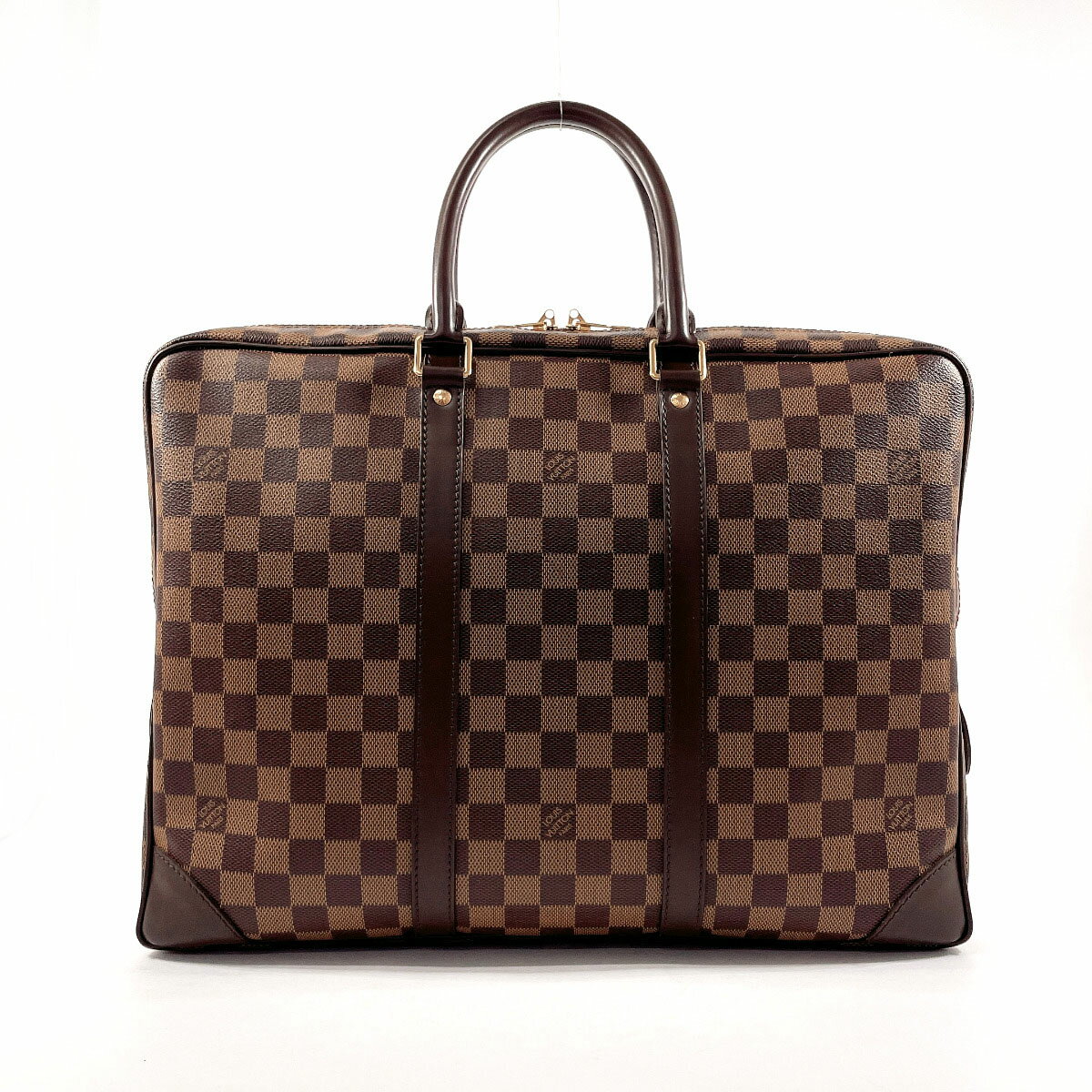 LOUIS VUITTON ルイヴィトン ポルトドキュマン ヴォワヤージュ N41124 ビジネスバッグ ダミエキャンバス ブラウン【中古】 メンズ