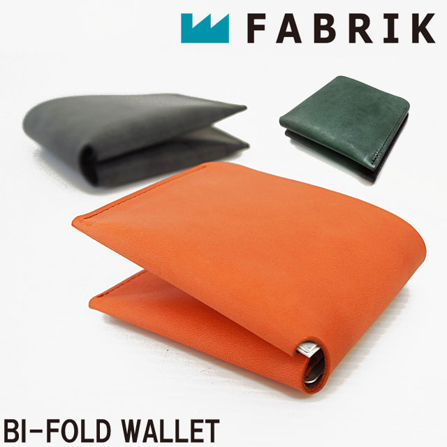 FABRIK ファブリック 二つ折り財布 レザー カードケース コインケース 小銭入れ付き 本革 ワックスコーティング メンズ レディース F13012 BI-FOLD WALLET