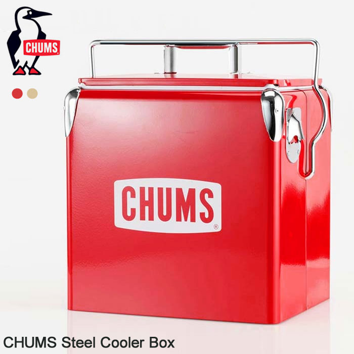 チャムス CHUMS キャンプ スチール クーラーボックス 小型 12L 保冷ボックス ハード 保冷バッグ 栓抜き付き インテリア アウトドア CHUMS Steel Cooler Box (CH62-1803)【2022AW 新作】