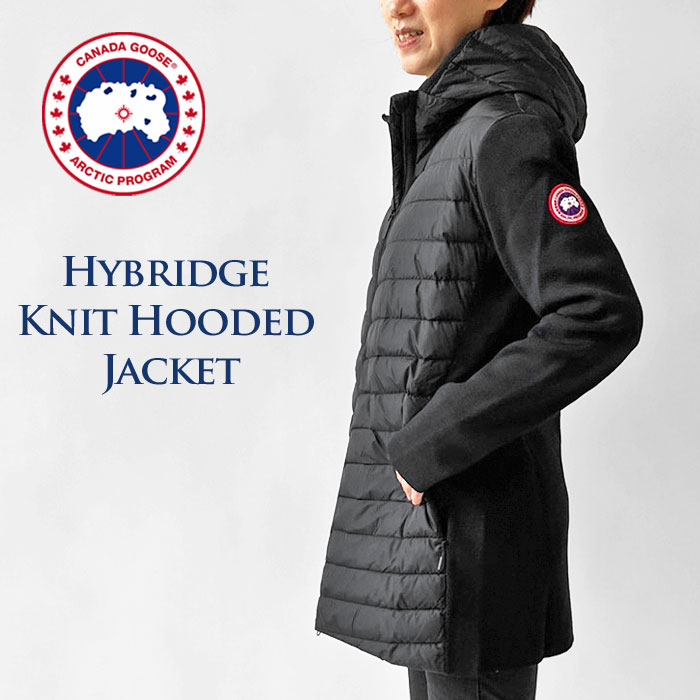 カナダグース ダウン コート CANADA GOOSE レディース ハイブリッジニットフーディ アウター ジャケット 切替 メリノウール ニット キルティング Hybridge Knit Hooded Jacket (7021L)