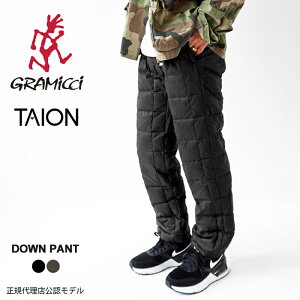 【25%OFF】 グラミチ タイオン ダウン パンツ メンズ レディース GRAMICCI TAION コラボ DOWN PANT ダウンパンツ G3FU-P103-TG 暖パンツ パッカブル 軽量 キルティング 防寒 【2023AW 新作】