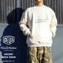 【SALE】デウス スウエット トレーナー メンズ DEUS ex Machina デウスエクスマキナ ASCENT MOCK CREW DPT22010 POWDER TOOLS クルーネック 長袖 裏起毛 ロゴ刺繍 ≪返品交換対象外≫【2440】
