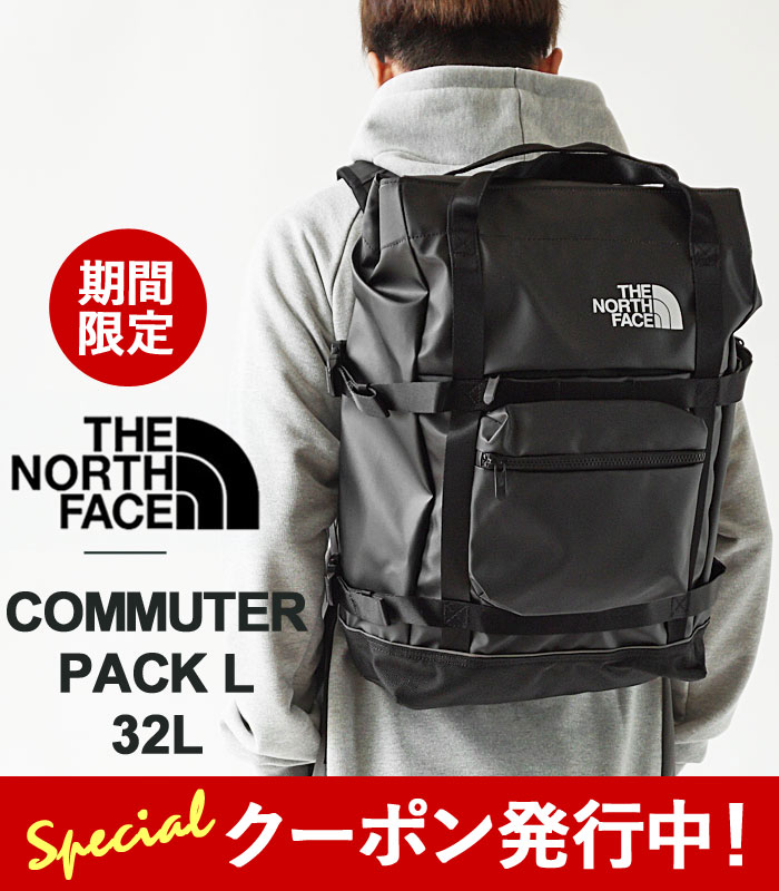 楽天j-pia限定クーポン先行配布中！ ノースフェイス リュック メンズ レディース THE NORTH FACE COMMUTER PACK L コミューター パック NF0A52SY KX7 バックパック デイパック バッグ 32L 大容量 ブラック【6515】【6612】