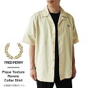 フレッドペリー シャツ メンズ FRED PERRY PIQUE TEXTURE REVERE COLLAR SHIRT M7774 半袖 鹿の子 開襟シャツ オープンカラー カジュアル 【2024SS 新作】【クーポン対象外】