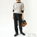 10%OFFクーポン発行中！ ケレン ニット トップス レディース KELEN MEDY BICOLOR MESH KNIT TOPS バイカラー メッシュニット プルオーバー LKL24HBL2107 半袖 5分袖 パフスリーブ クルーネック カットソー 【2024SS 新作】 3