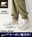 10 OFFクーポンプレゼント！ ソレル スニーカー レディース SOREL KINETIC BREAKTH キネテック ブレイクスル― テックレース NL4691 100 カジュアル シューズ ローカット 靴 白 ホワイト×チョーク 【2024SS 新作】