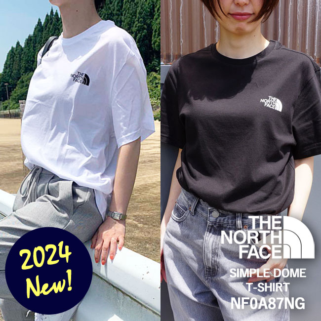 ザ・ノース・フェイス ペアTシャツ ザ・ノースフェイス Tシャツ レディース メンズ THE NORTH FACE simple dome tee シンプルドーム TEE ワンポイント ロゴ NF0A2TX5/NF0A87NG 【2024SS 新作】【ゆうパケット対象】