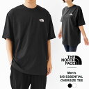 楽天j-pia最大3000円クーポンプレゼント！ ノースフェイス Tシャツ メンズ THE NORTH FACE Men's S/S ESSENTIAL OVERSIZE TEE シンプルドーム NF0A87NR 半袖 クルーネック ワンポイント 刺繍 【2024SS 新作】【ゆうパケット対象】