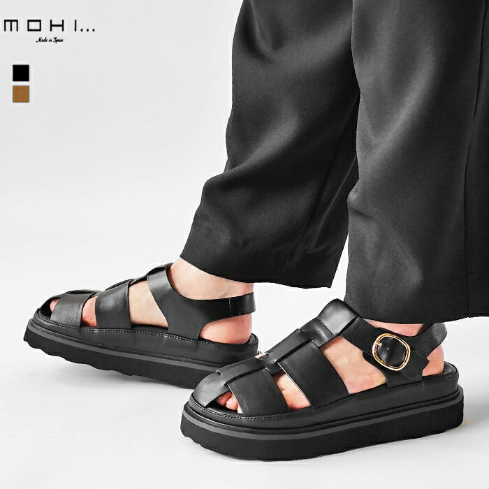 モヒ グルカ サンダル レディース MOHI グルカサンダル 1902429 SETA 厚底 本革 編み込み メッシュ レザー シューズ おしゃれ 歩きやすい 【2025SS 新作】のサムネイル