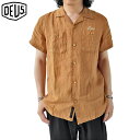 デウス 開襟 シャツ 半袖 メンズ DEUS ex Machina デウスエクスマキナ DEAN LINEN SS SHIRT DMS85622 オープンカラー 開襟シャツ リネン 麻 夏 【ネコポス対象】≪返品交換対象外≫
