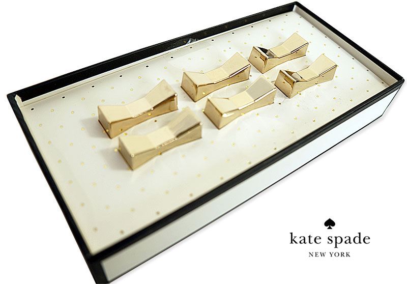 ★9/4 クーポン発行中！【50%OFF】 kate spade ケイトスペード リボン型 マグネット 6個入り 文具 ステーショナリー BOW LOVELY MAGNETS (145730) ≪★返品交換対象外≫