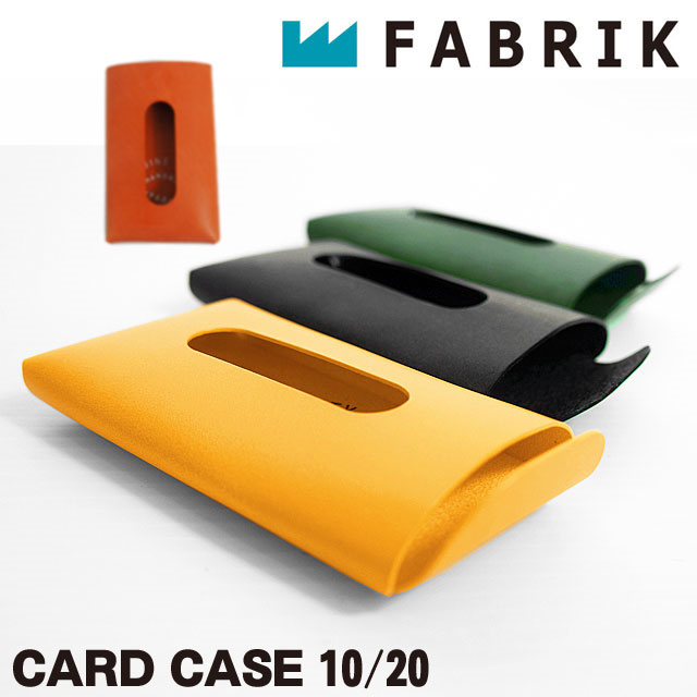 FABRIK ファブリック カードケース 名刺入れ レザー 本革 マド付き ワックスコーティング メンズ レディース CARD CASE 10/20 (F13023)