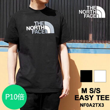 【ポイント10倍】ノースフェイス Tシャツ THE NORTH FACE ビッグロゴ 半袖 クルーネック プリント ロゴT カットソー メンズ レディース M S/S EASY TEE (NF0A2TX3) 【ネコポス対象商品】