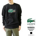 ラコステ LACOSTE クルーネック スウェット トレーナー メンズ ワニロゴステッチ ダブルフェイス 長袖 ビッグロゴワッペン 【国内 正規品】 SH9683L 【2019 AW New】 【3F5-3】