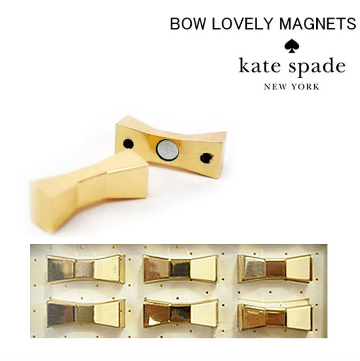 ★9/4 クーポン発行中！【50%OFF】 kate spade ケイトスペード リボン型 マグネット 6個入り 文具 ステーショナリー BOW LOVELY MAGNETS (145730) ≪★返品交換対象外≫