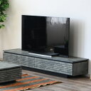 国産 日本製 180cm幅 テレビ台 テレビボード TVボード 収納家具 収納 強化紙 石目柄 ストーン柄 グレー 北欧 モダン おしゃれ(3)
