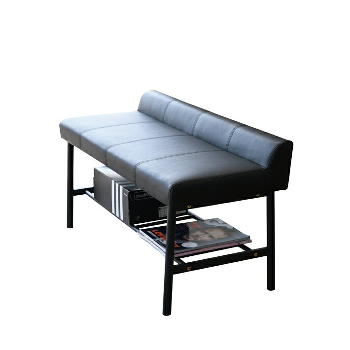 ダイニングベンチ スタイリッシュベンチ 椅子 長椅子 アイアン PVC 合成皮革 インダストリアル ミッドセンチュリー ブラック ブラウン イス いす カフェ風 シンプル ブルックリンスタイル 男前家具