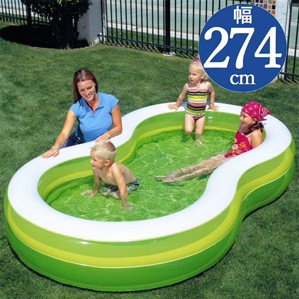 Bestway(ベストウェイ)8の字形ファミリープールGL274【 274 × 157 × 46 cm】The Green Lagoon Family Pool 54046