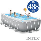 INTEX(ƥå)Ĺץꥺե졼סPF81642 488  244  107 cmPrism Frame Rectangular Pool 26791 